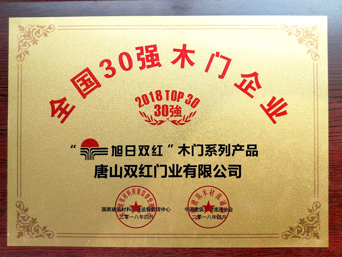 全國(guó)30強(qiáng)木門企業(yè)